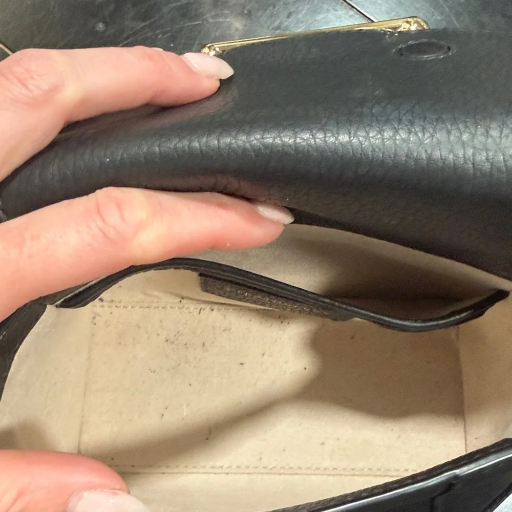 Strathberry Black Mini Mosaic Nano Bag with Gold Accents - Picture 6 of 8